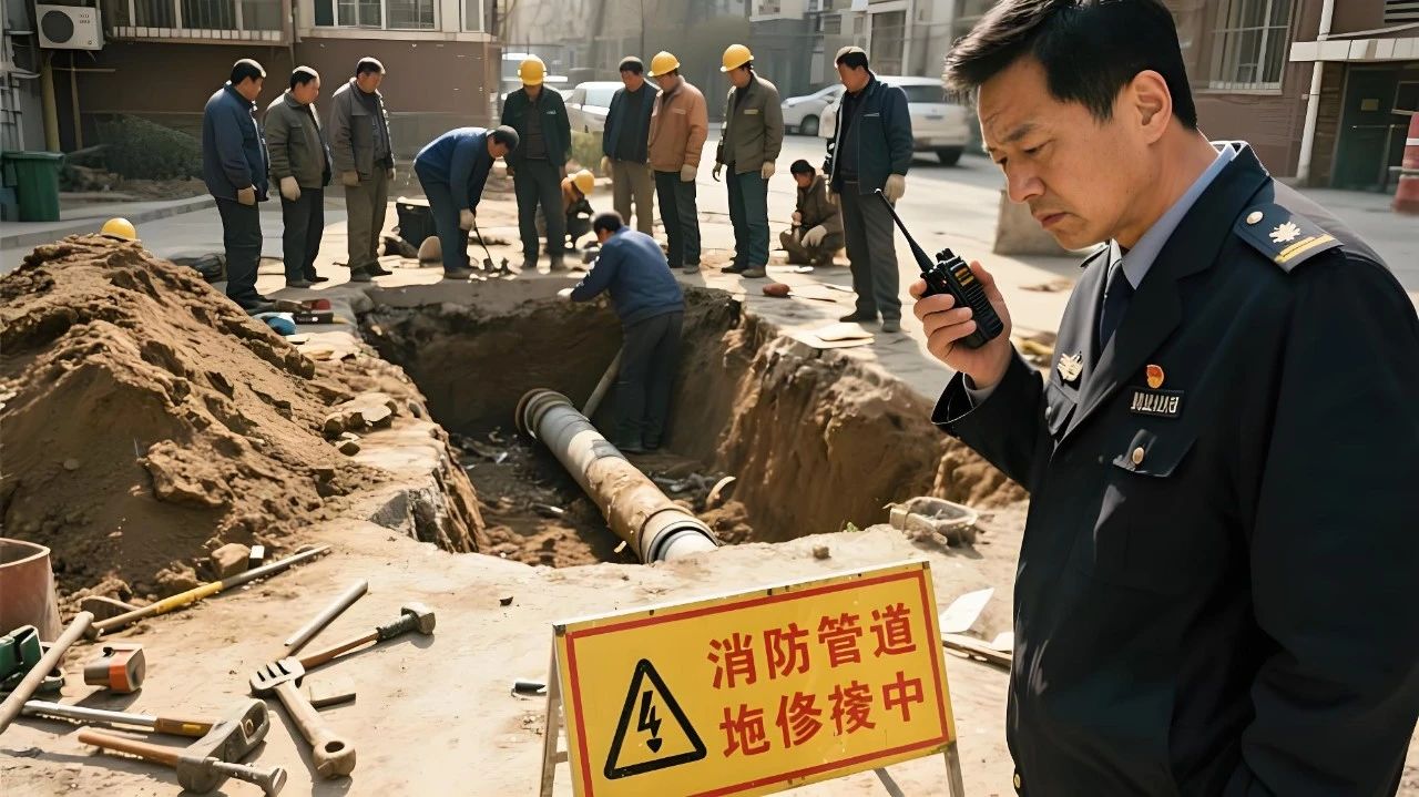 北京查漏水哪家强？王师傅用听漏仪和打孔法4小时修好消防管道！